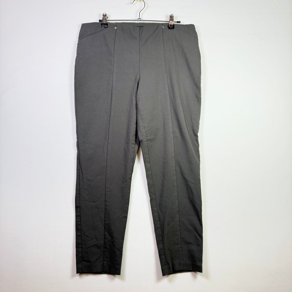 Alfani Pants - ALFANI Olive Green Stretch Pull-On Slim Leg Petite Pants 14P‎